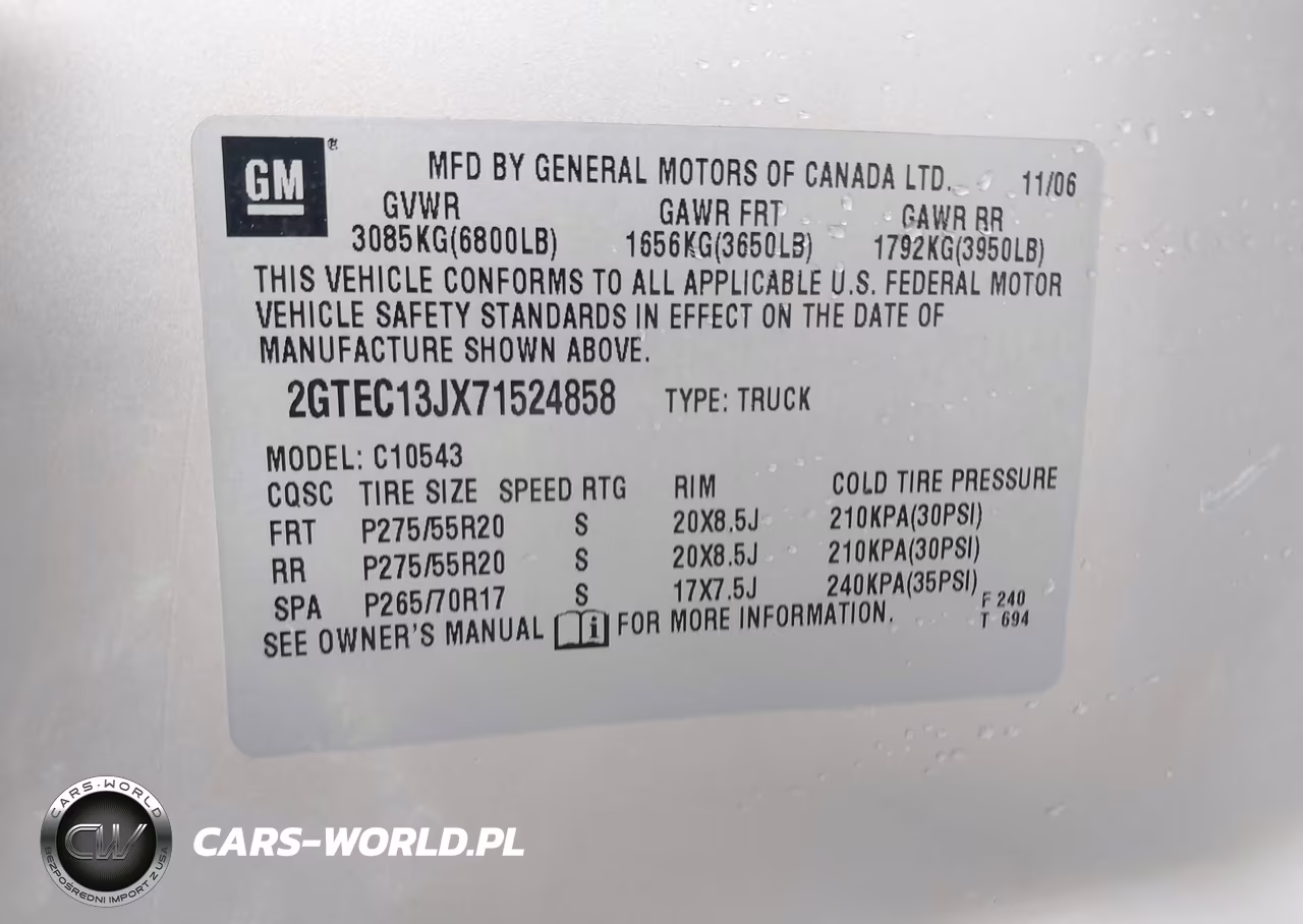 2007 GMC Sierra 1500 Sle2 VIN:2GTEC13JX71524858 - 9