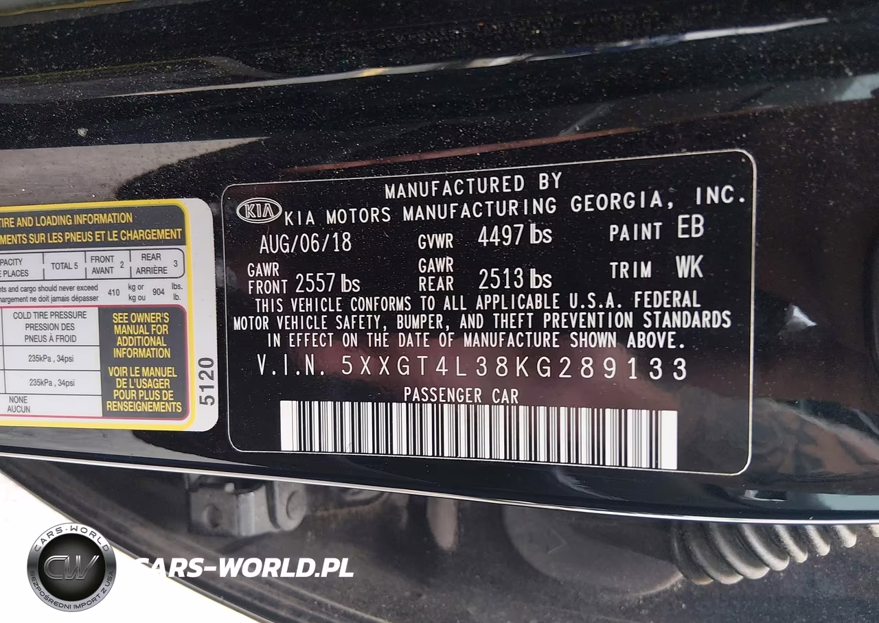 2019 Kia Optima Lx VIN:5XXGT4L38KG289133 - 9