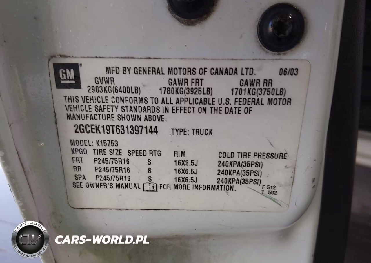 2003 Chevrolet Silverado 1500 VIN:2GCEK19T631397144 - 9