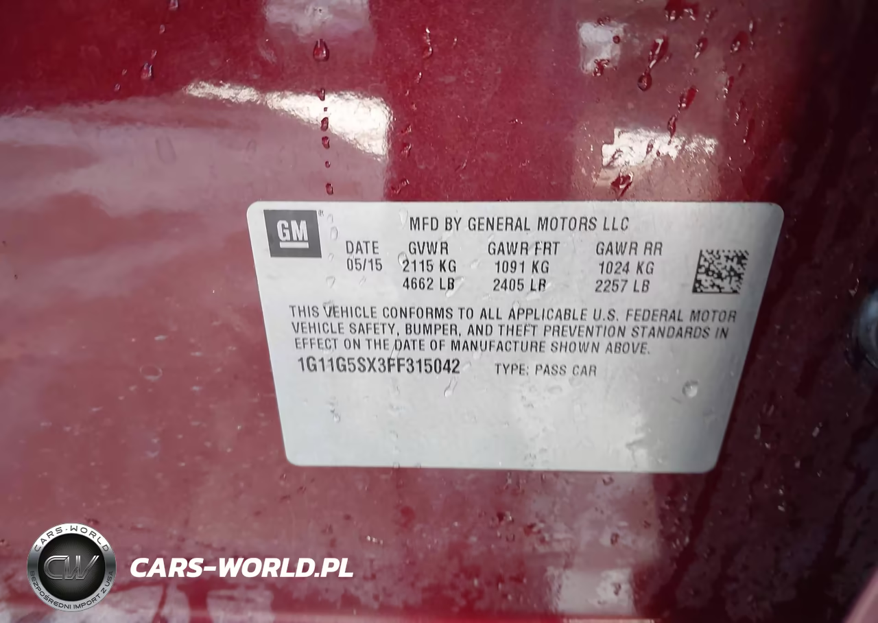 2015 Chevrolet Malibu 2Lz VIN:1G11G5SX3FF315042 - 9