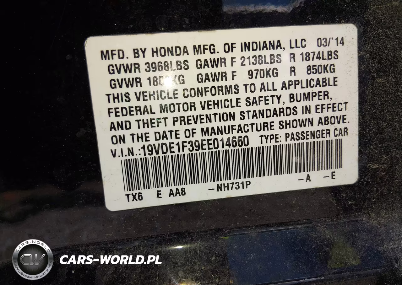 2014 Acura Ilx 2.0L VIN:19VDE1F39EE014660 - 9