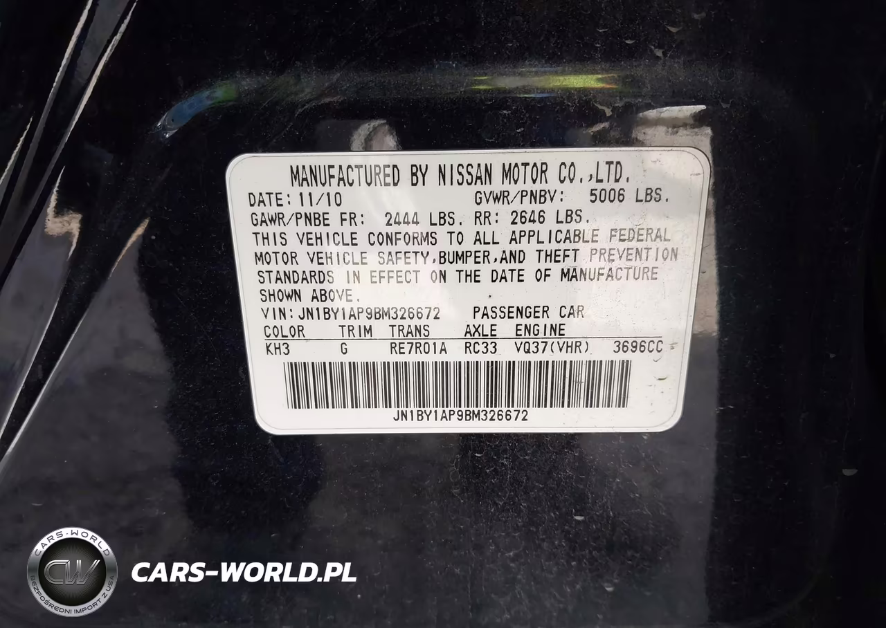2011 Infiniti M37 VIN:JN1BY1AP9BM326672 - 9