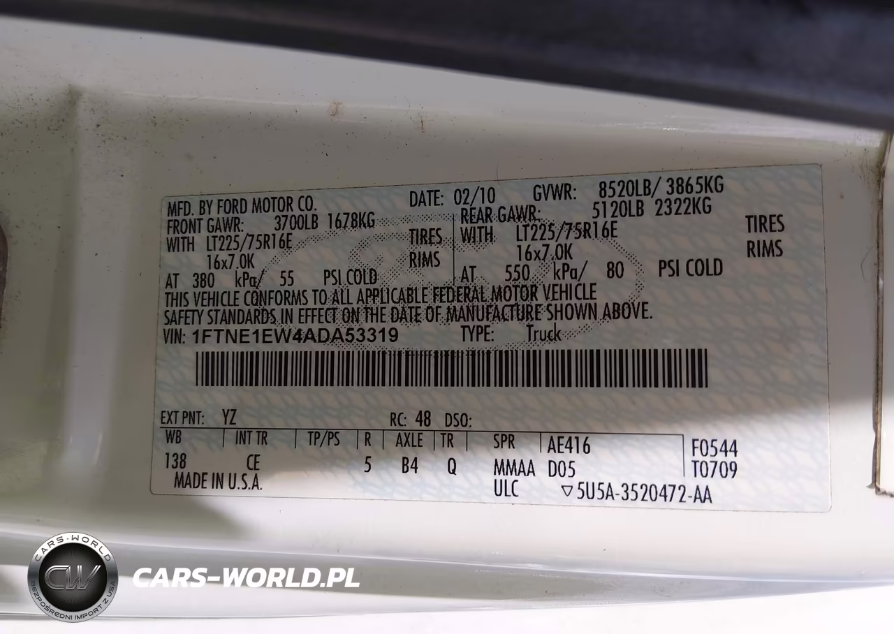 2010 Ford E-150 Commercial VIN:1FTNE1EW4ADA53319 - 9