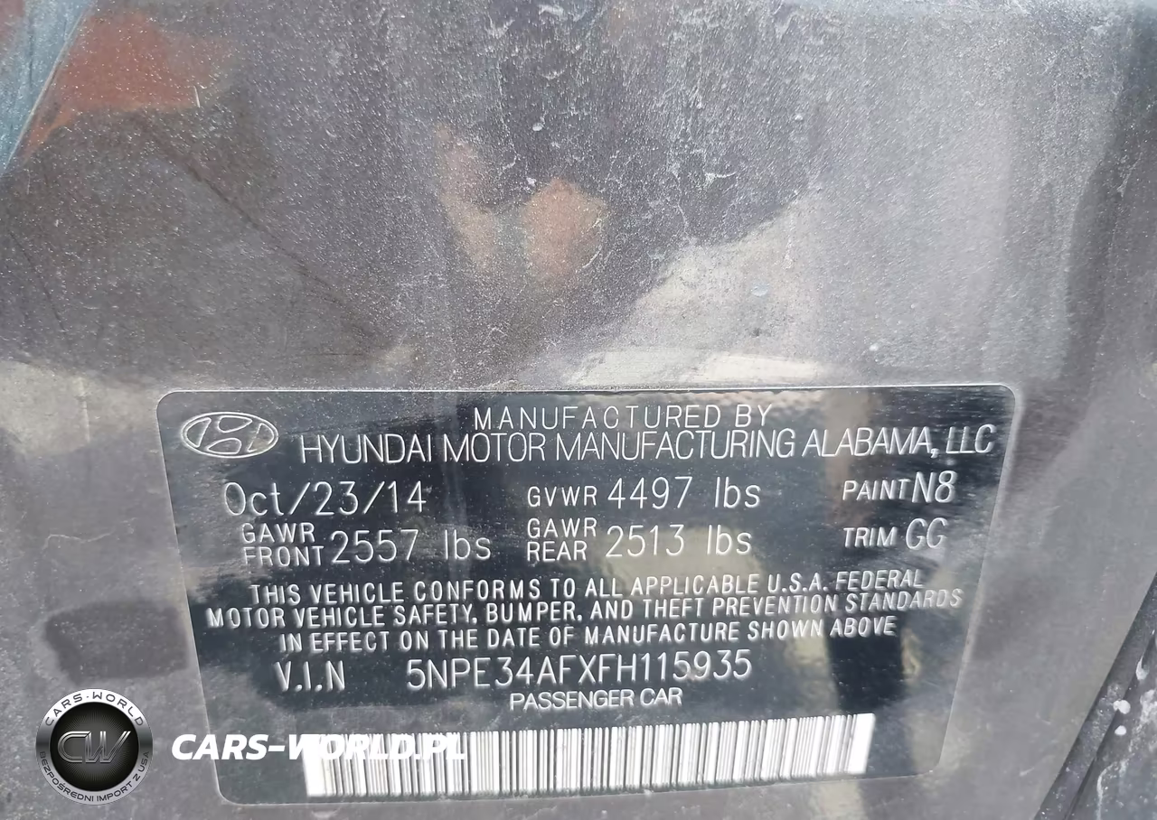 2015 Hyundai Sonata Sport VIN:5NPE34AFXFH115935 - 9