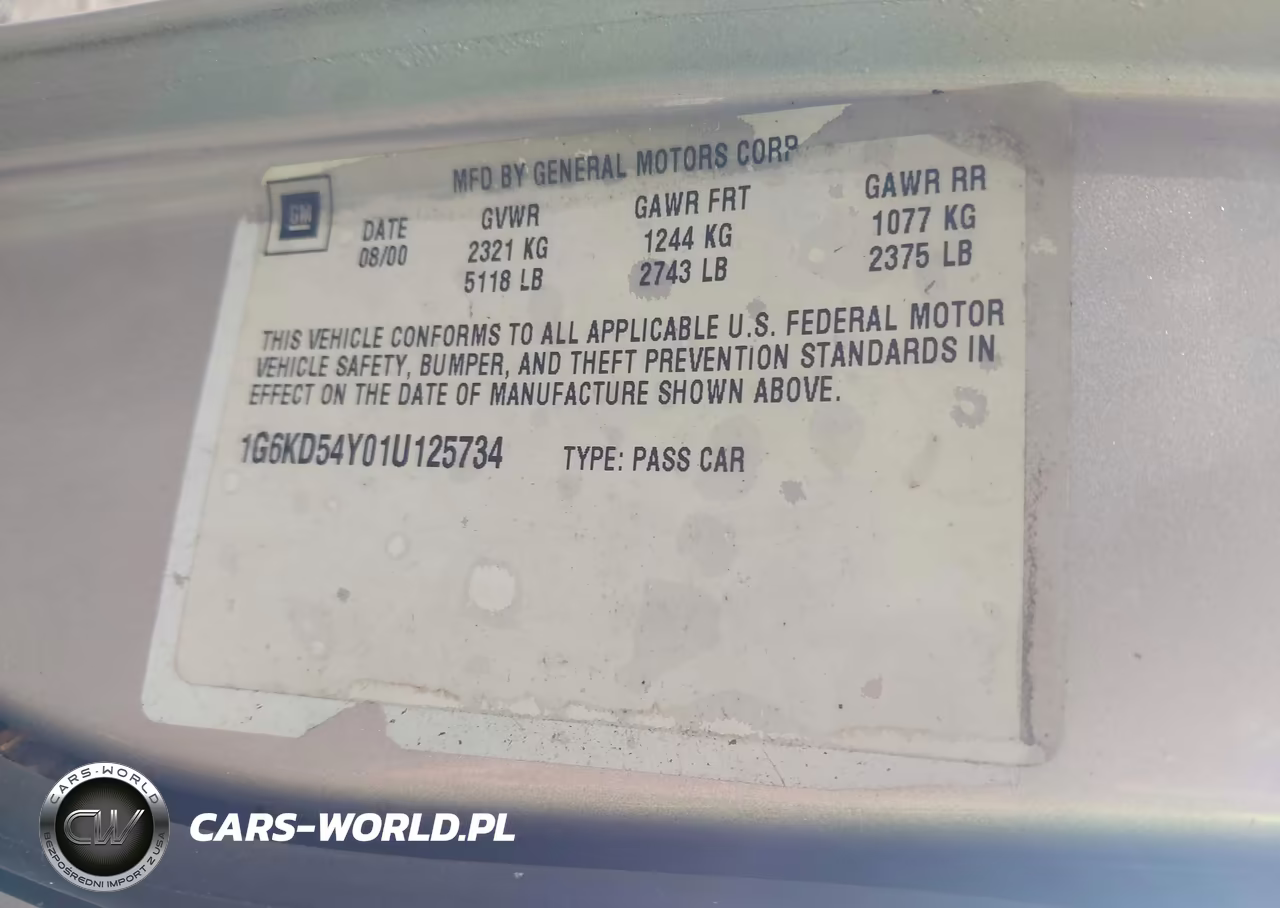 2001 Cadillac Deville Standard W-W20 VIN:1G6KD54Y01U125734 - 9