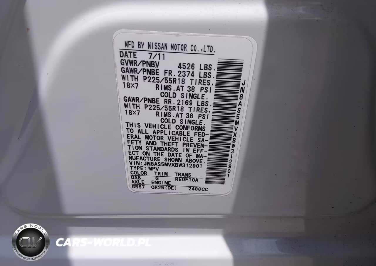 2011 Nissan Rogue Sv VIN:JN8AS5MVXBW312901 - 9