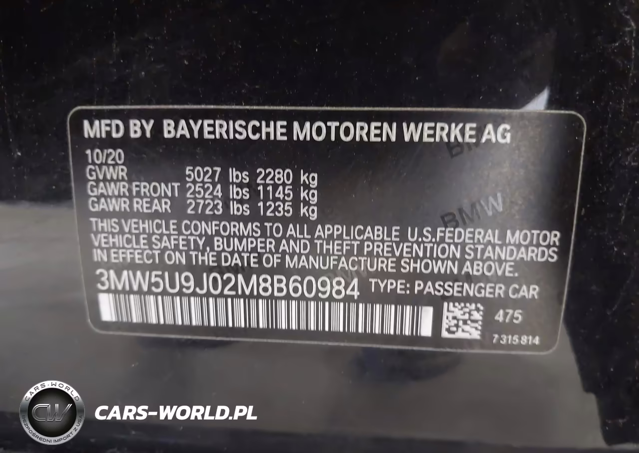 2021 BMW M340I M340I xDrive VIN:3MW5U9J02M8B60984 - 9