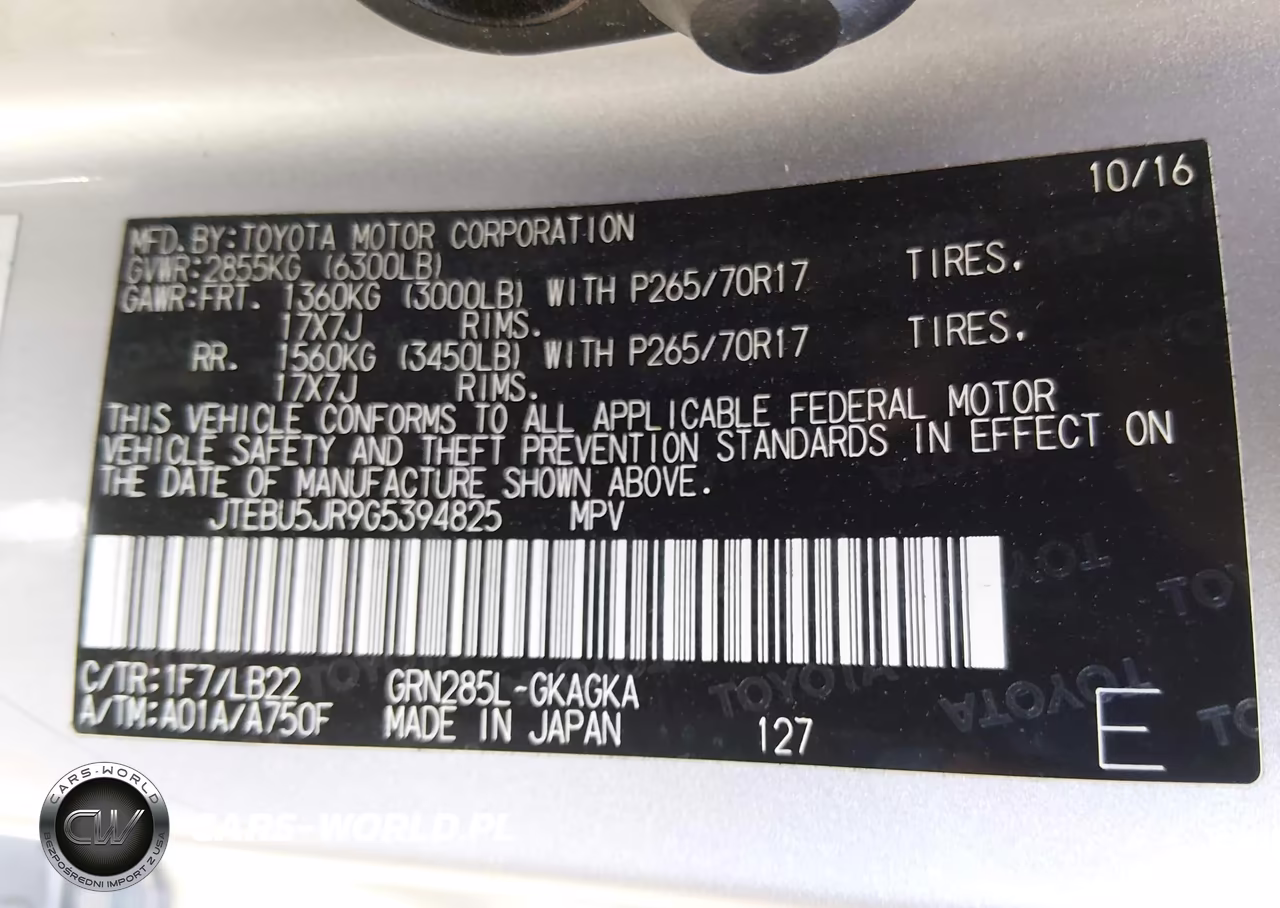 2016 Toyota 4Runner Sr5 Premium VIN:JTEBU5JR9G5394825 - 9
