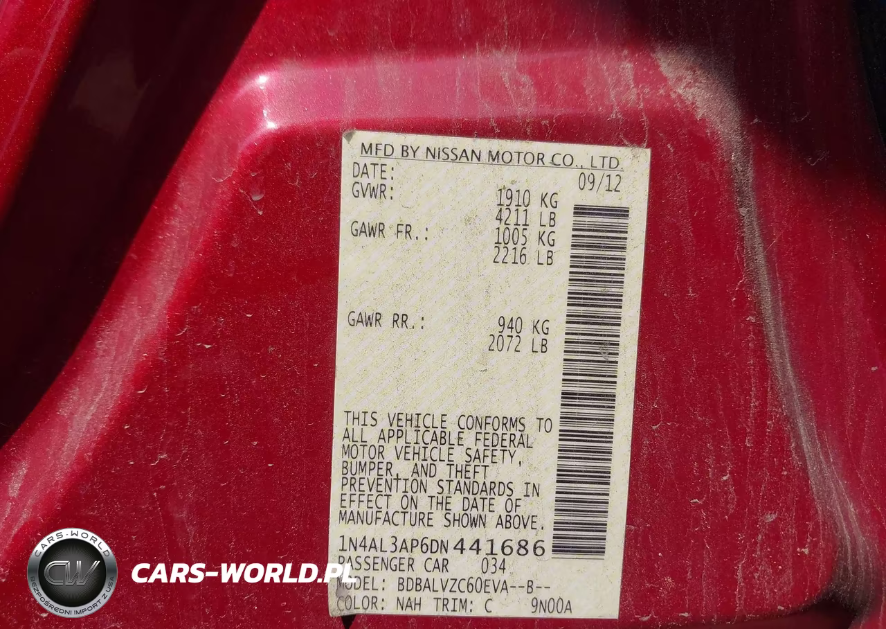 2013 Nissan Altima 2.5 Sl VIN:1N4AL3AP6DN441686 - 9