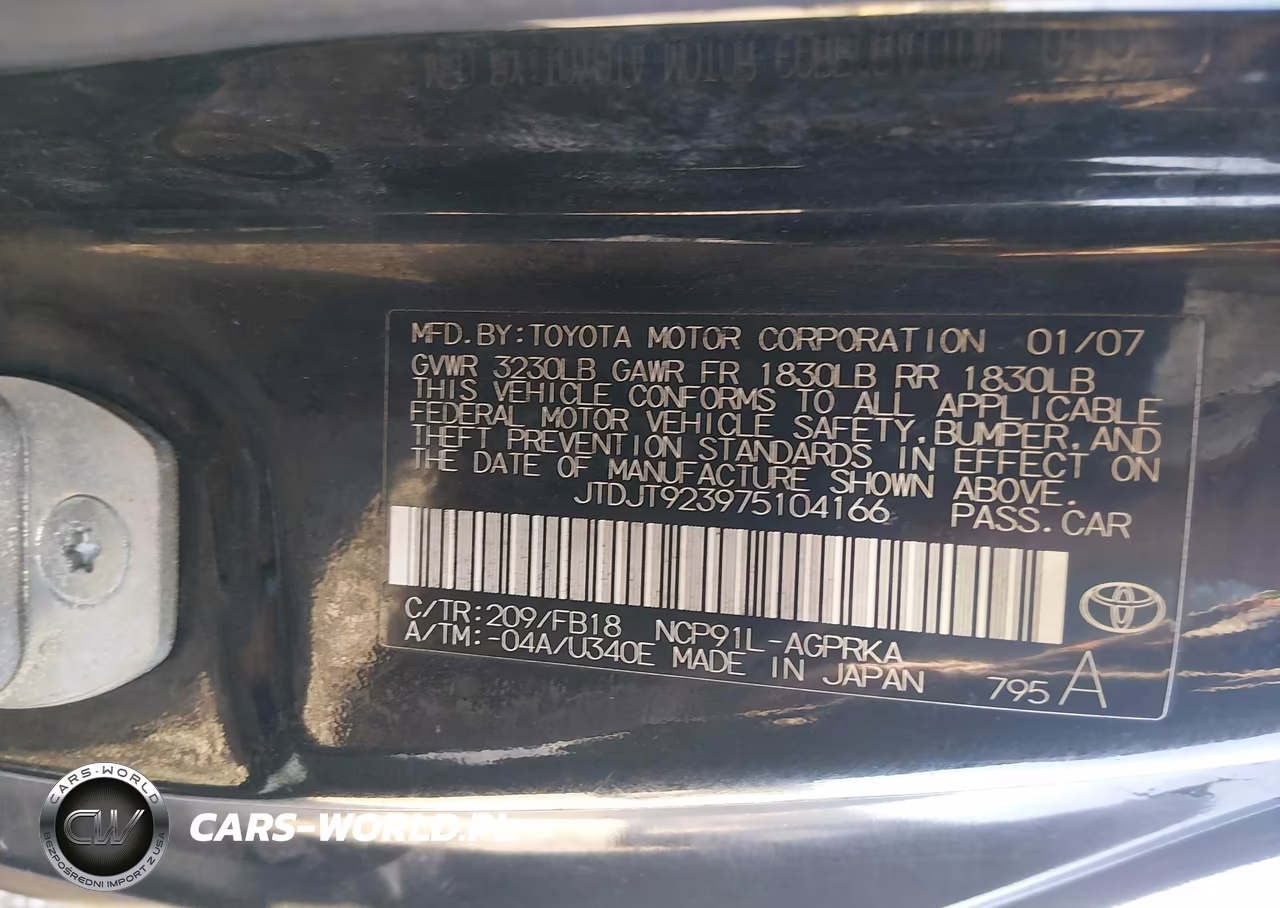 2007 Toyota Yaris VIN:JTDJT923975104166 - 9