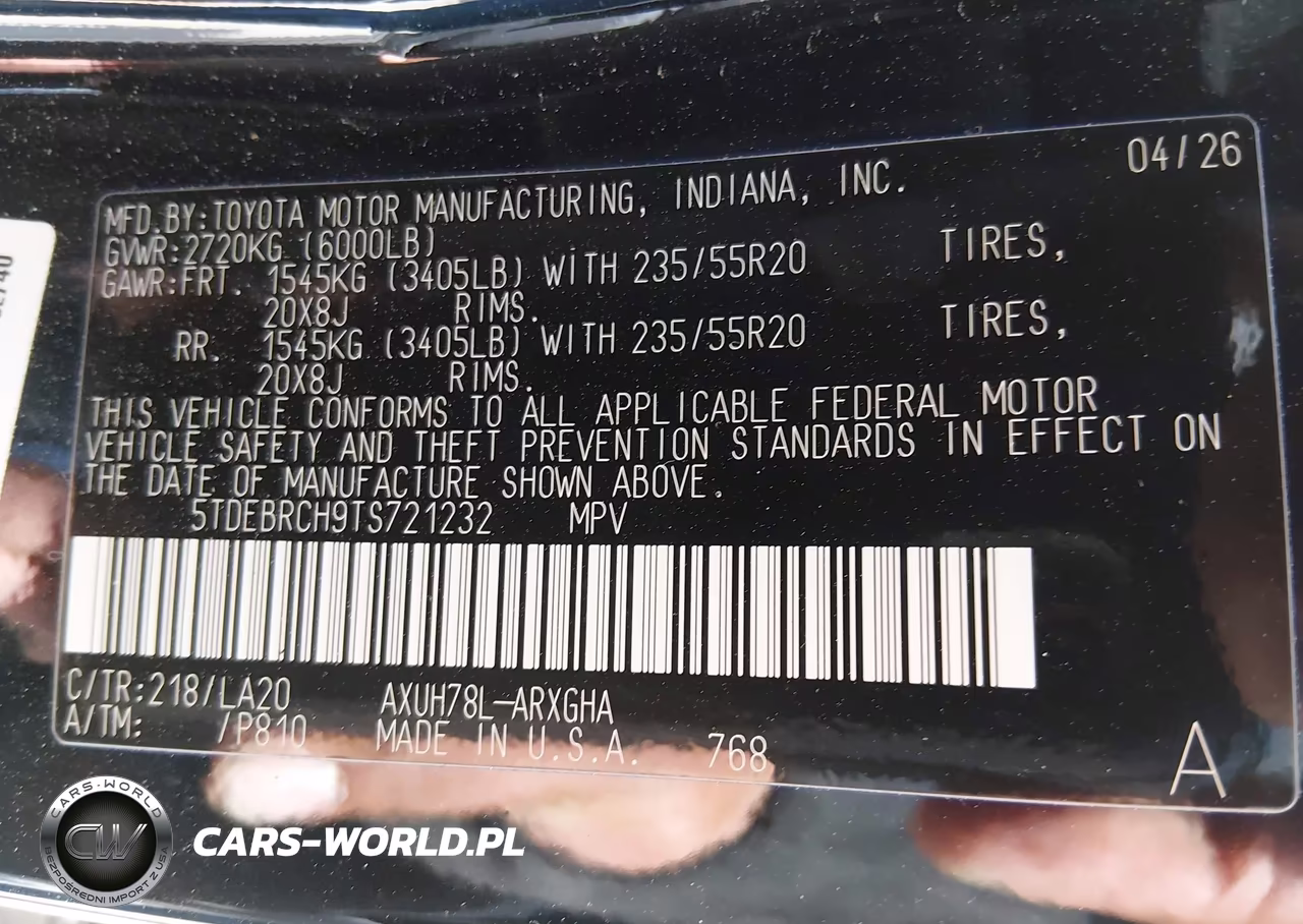 2026 Toyota Highlander Hybrid Platinum VIN:5TDEBRCH9TS721232 - 9