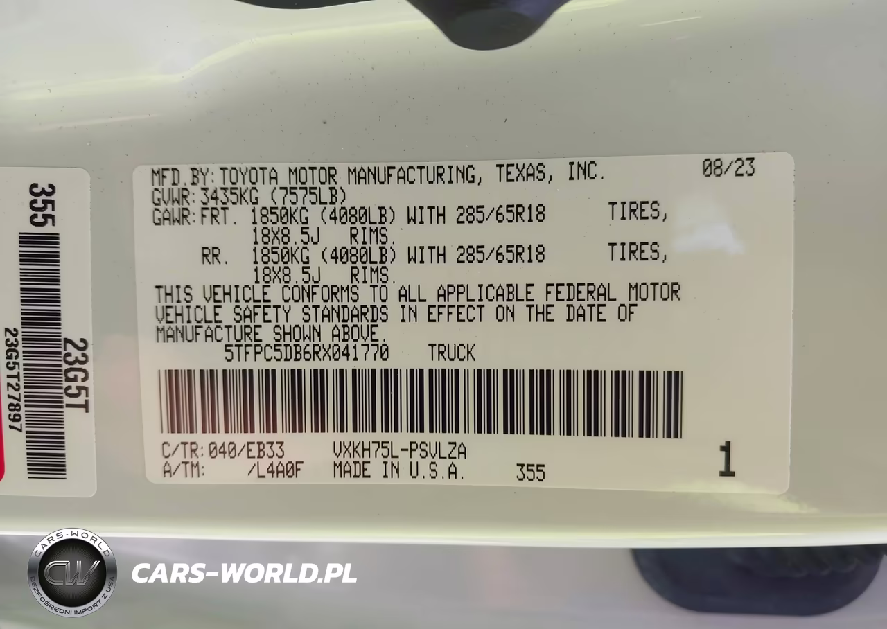 2024 Toyota Tundra Hybrid Trd Pro 4Wd VIN:5TFPC5DB6RX041770 - 9