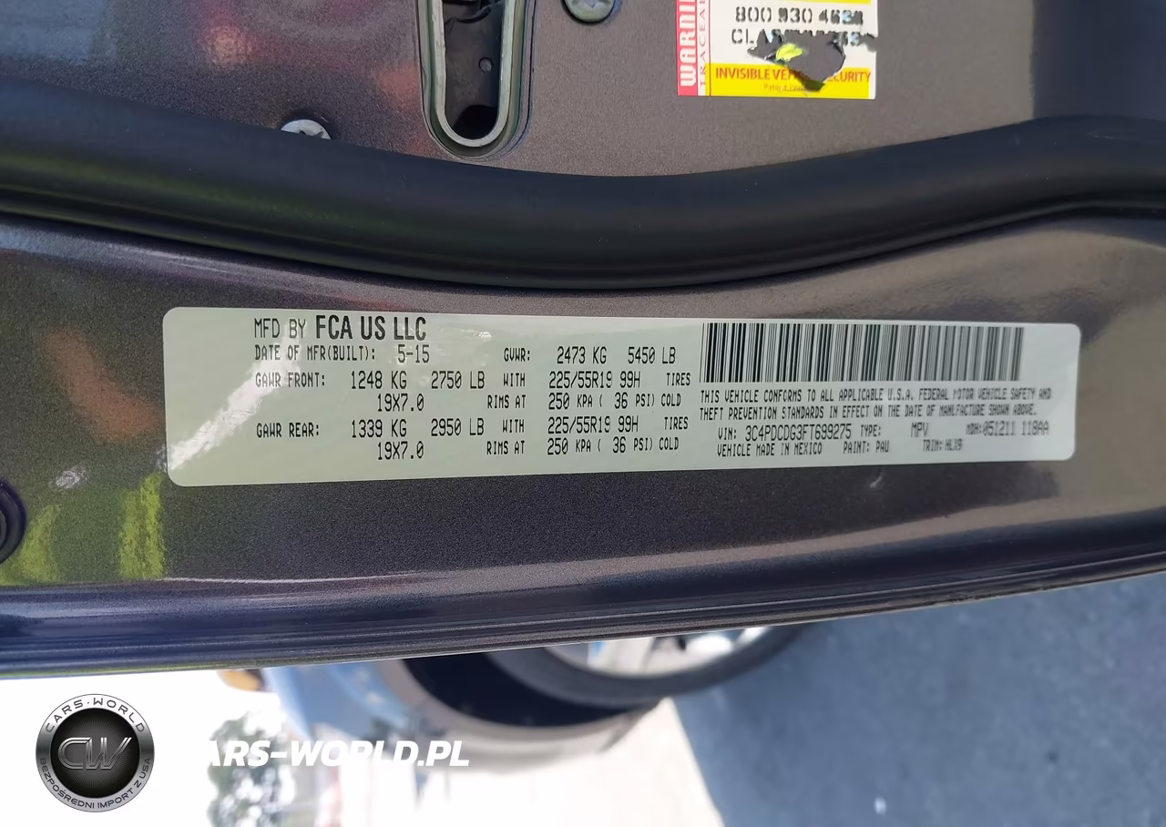 2015 Dodge Journey Limited VIN:3C4PDCDG3FT699275 - 9
