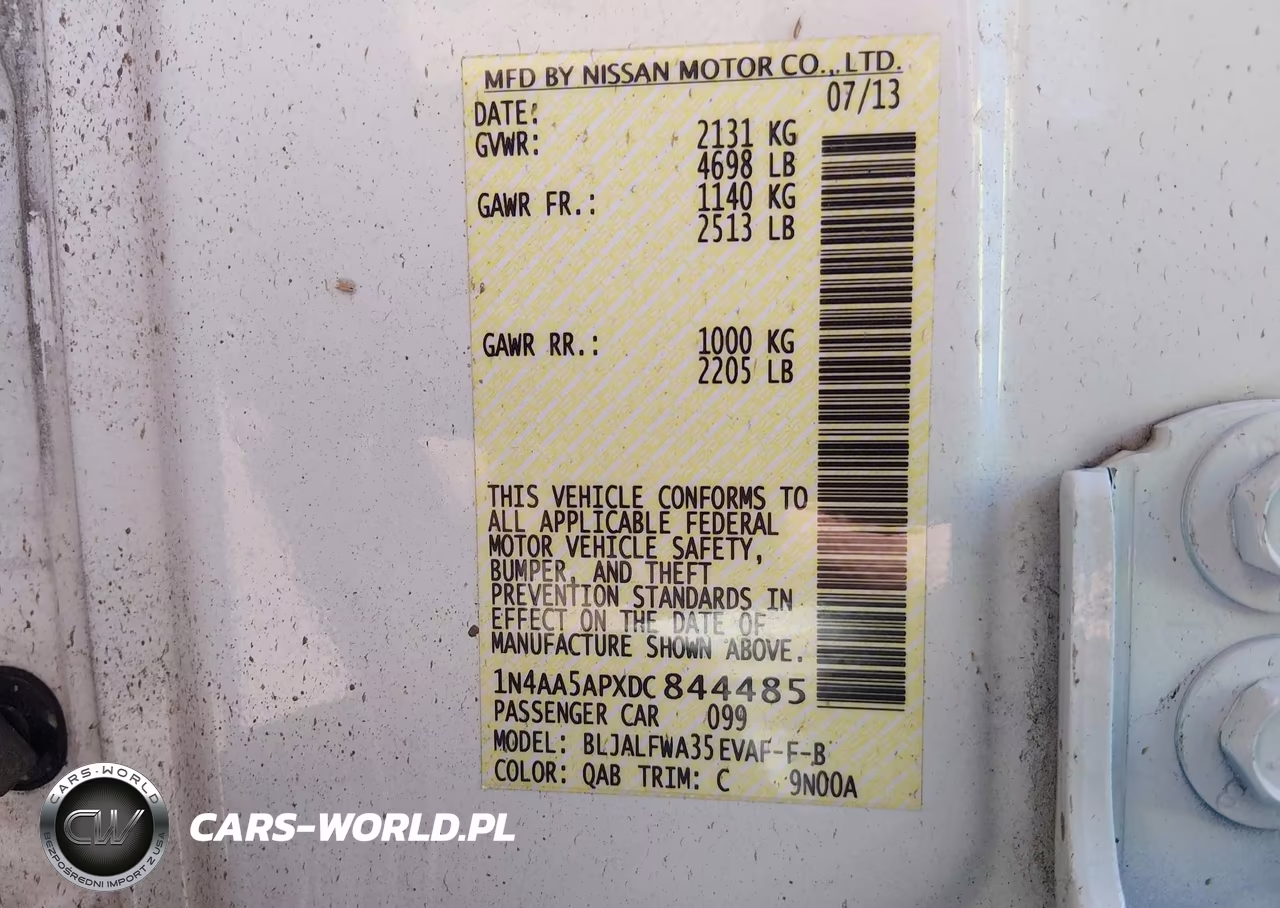 2013 Nissan Maxima 3.5 Sv VIN:1N4AA5APXDC844485 - 9