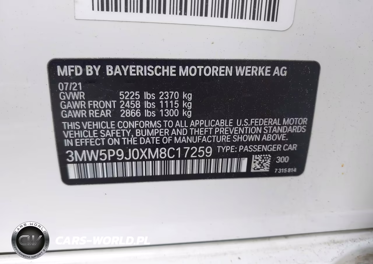 2021 BMW 330E xDrive VIN:3MW5P9J0XM8C17259 - 9