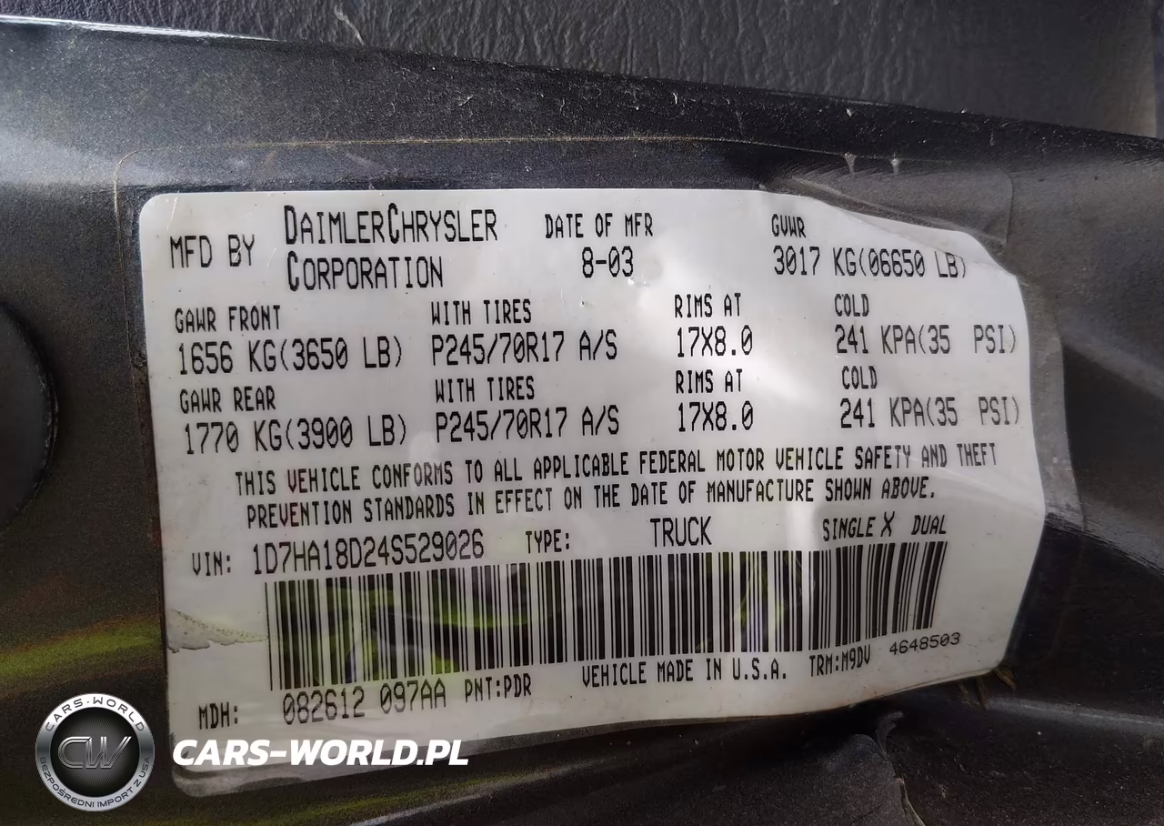 2004 Dodge Ram 1500 Slt-Laramie VIN:1D7HA18D24S529026 - 9