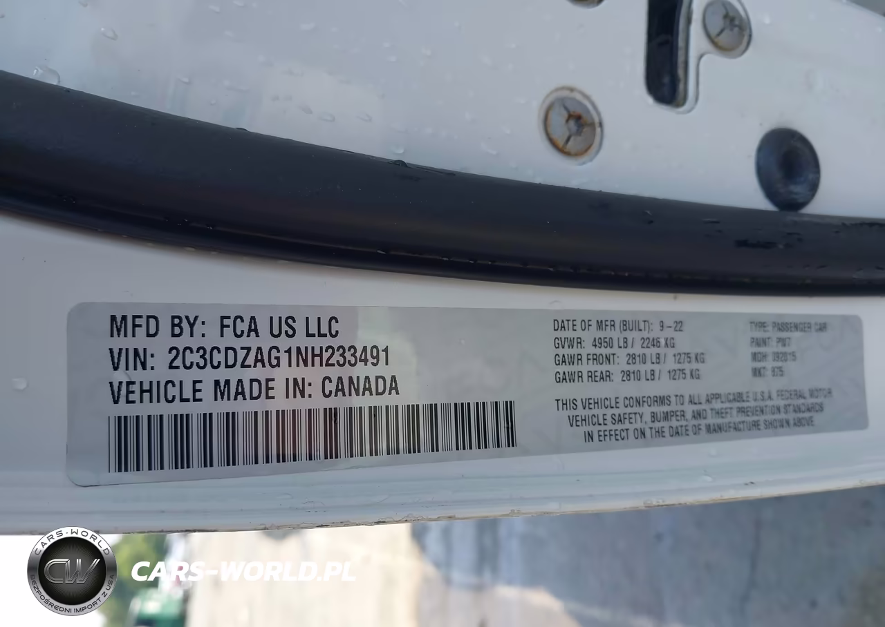 2022 Dodge Challenger Sxt VIN:2C3CDZAG1NH233491 - 9