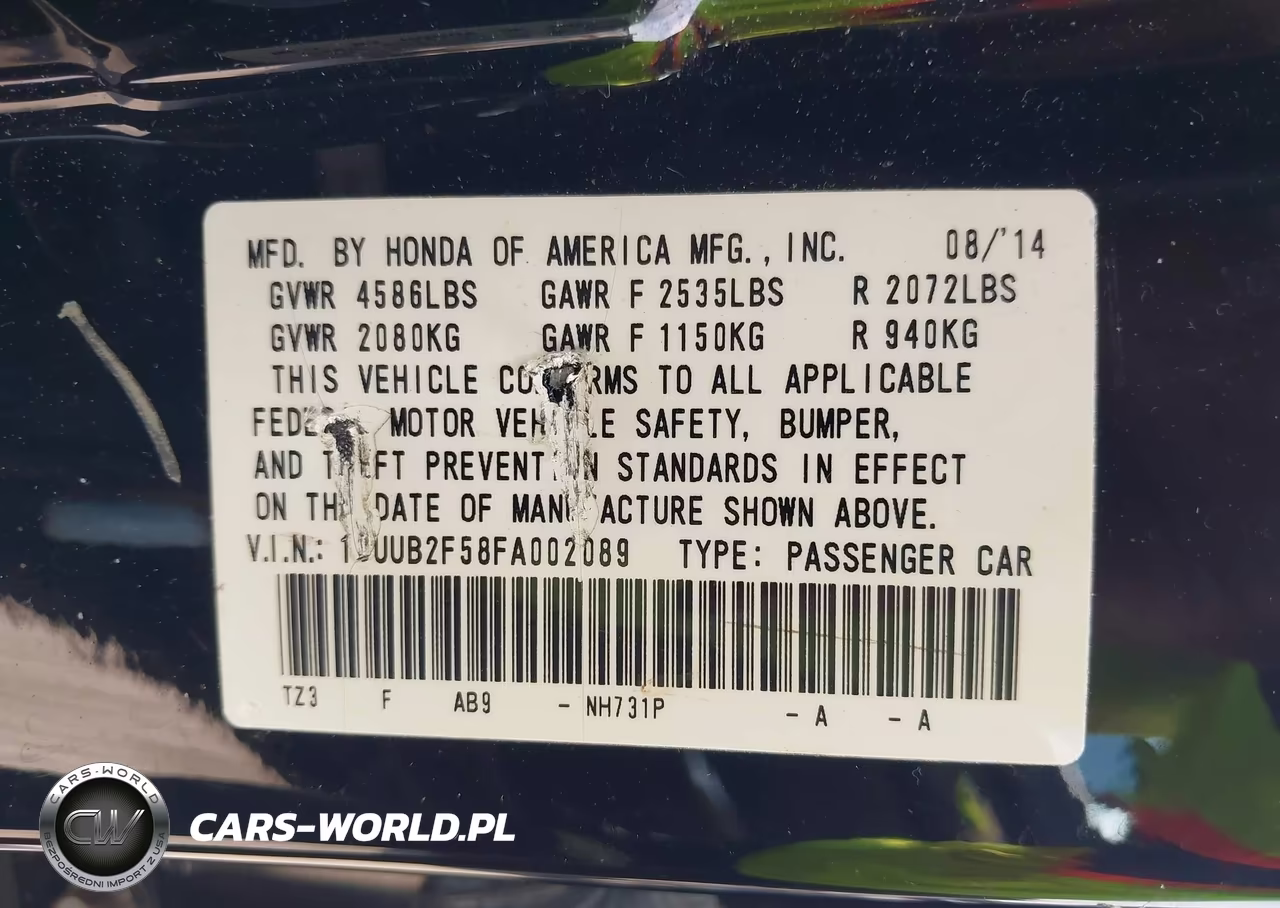 2015 Acura Tlx V6 Tech VIN:19UUB2F58FA002089 - 9