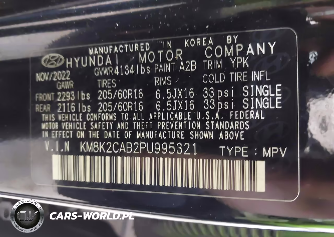 2023 Hyundai Kona Se VIN:KM8K2CAB2PU995321 - 9