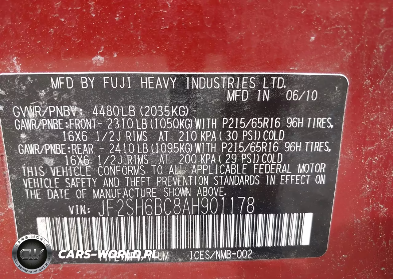2010 Subaru Forester 2.5X VIN:JF2SH6BC8AH901178 - 9