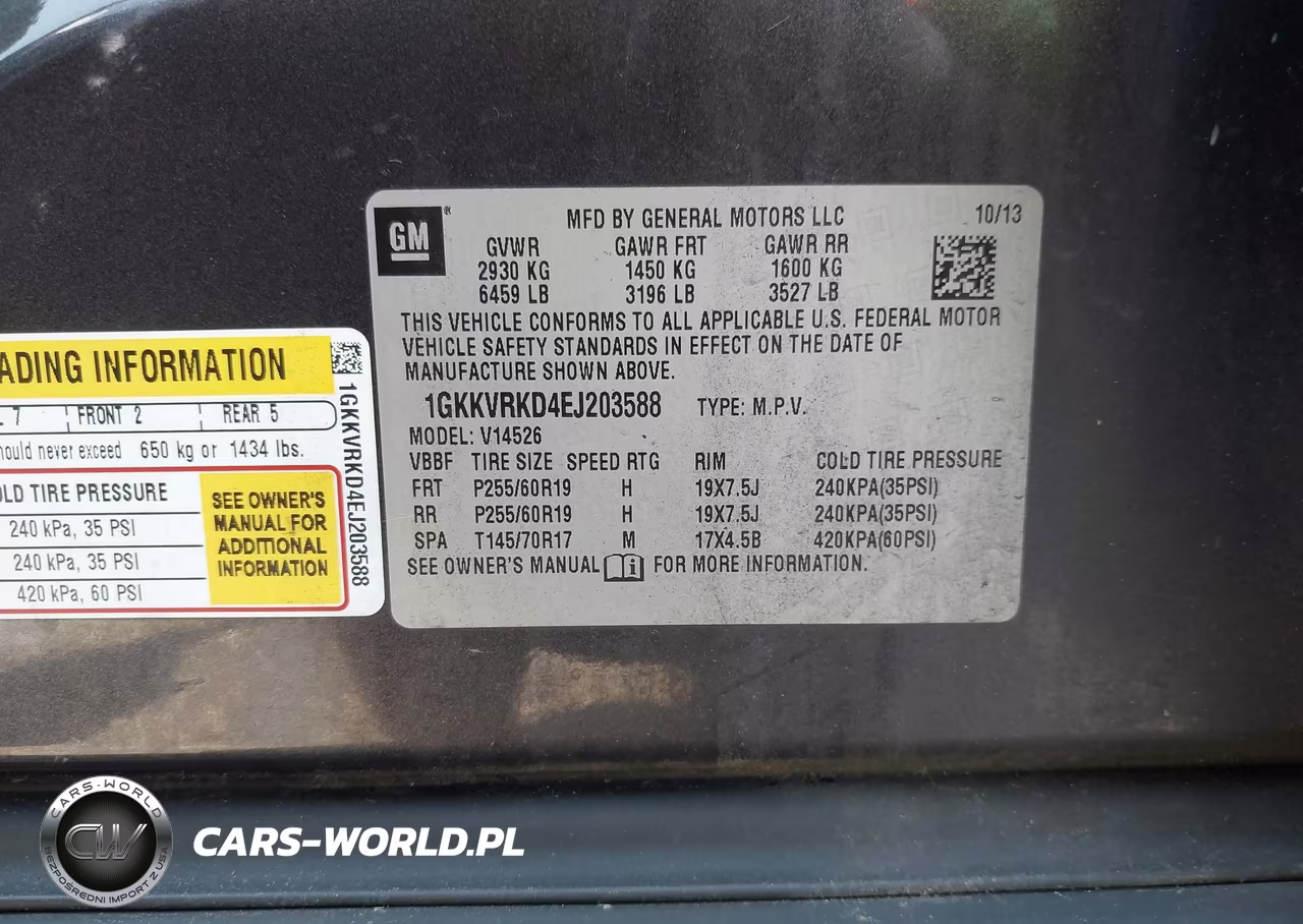 2014 GMC Acadia Slt-1 VIN:1GKKVRKD4EJ203588 - 9