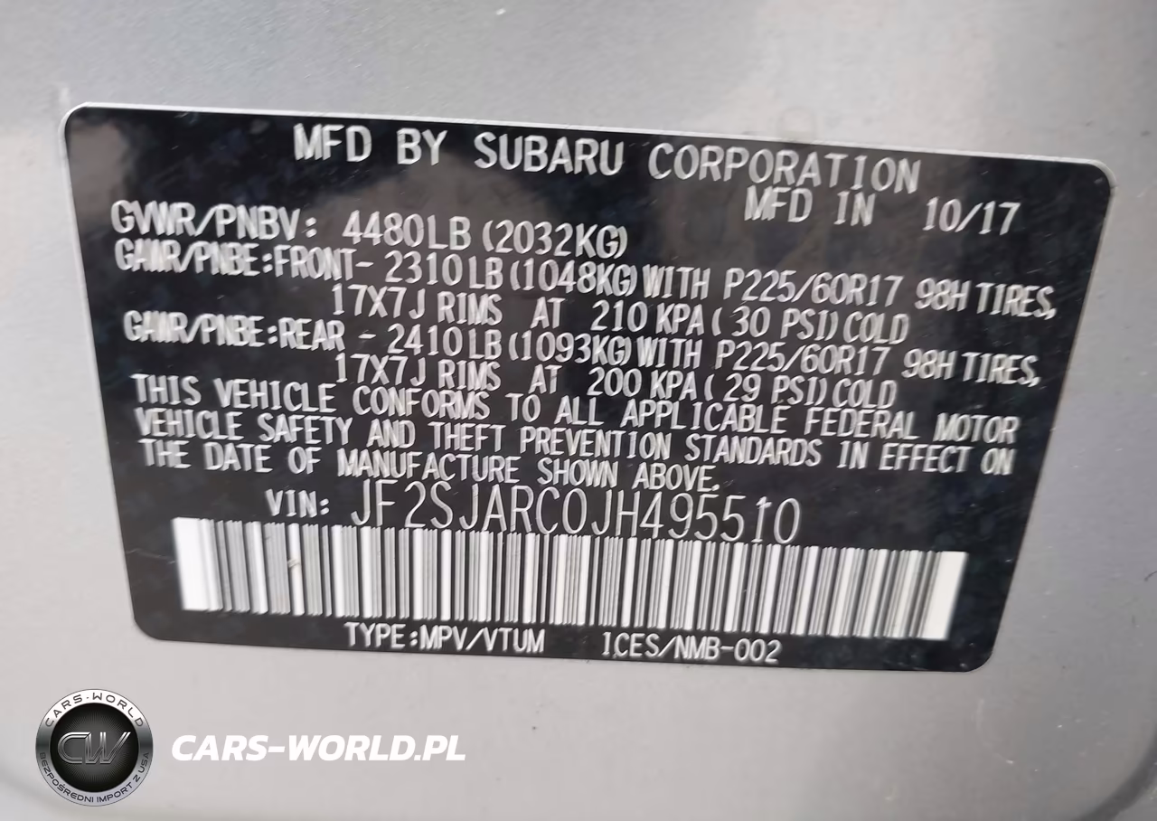 2018 Subaru Forester 2.5I Limited VIN:JF2SJARC0JH495510 - 9