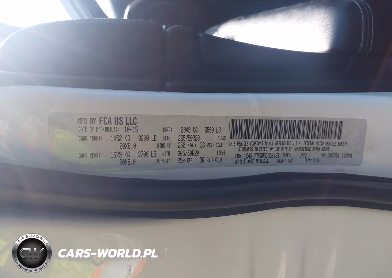 2015 Jeep Grand Cherokee Limited VIN:1C4RJFBG0FC158461 - 9