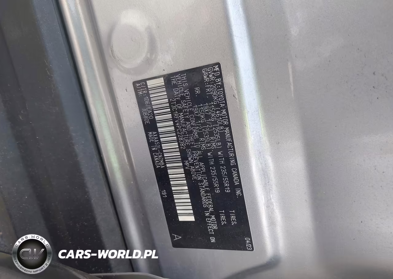 2023 Toyota Rav4 Xle Premium VIN:2T3C1RFV4PC228382 - 9