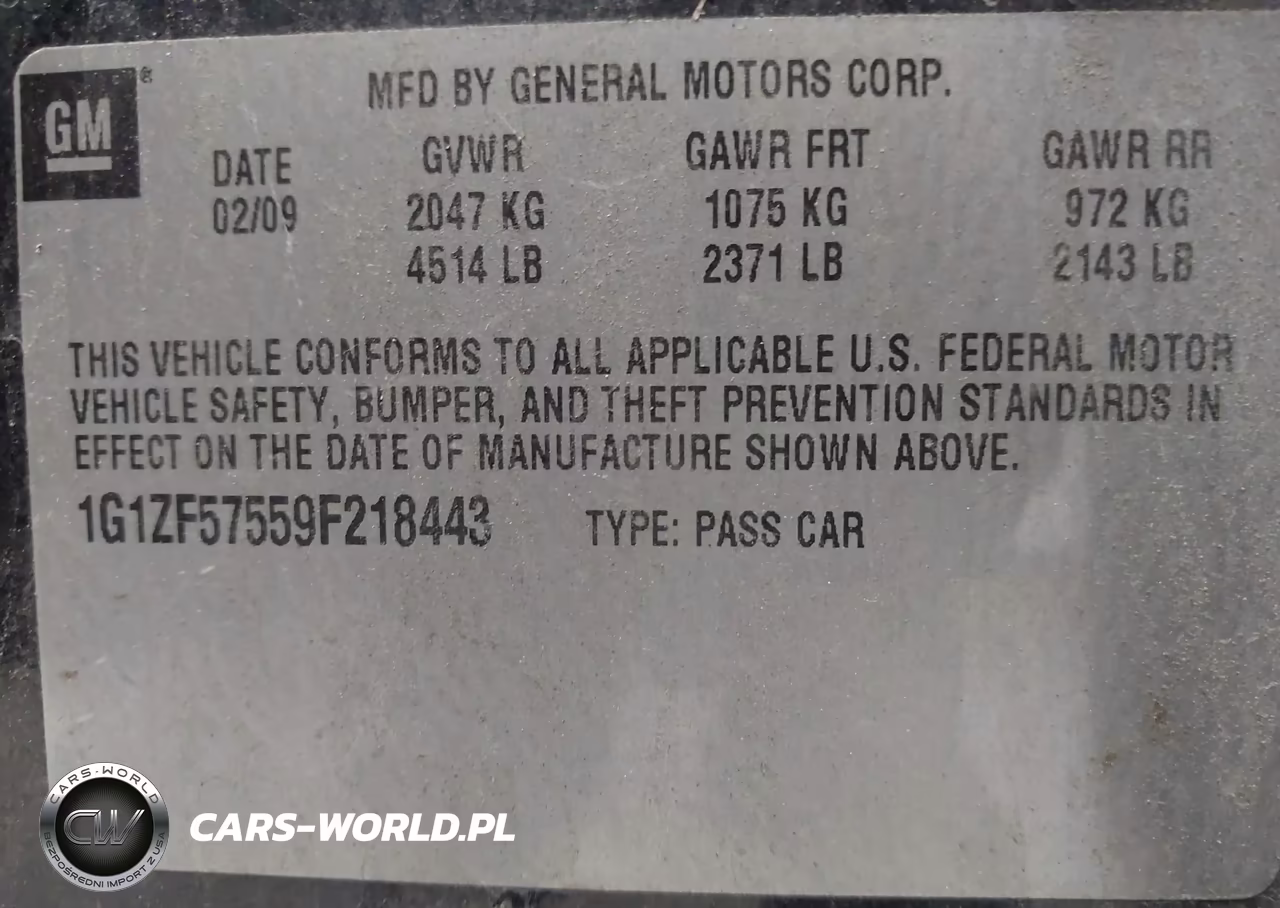 2009 Chevrolet Malibu Hybrid VIN:1G1ZF57559F218443 - 9