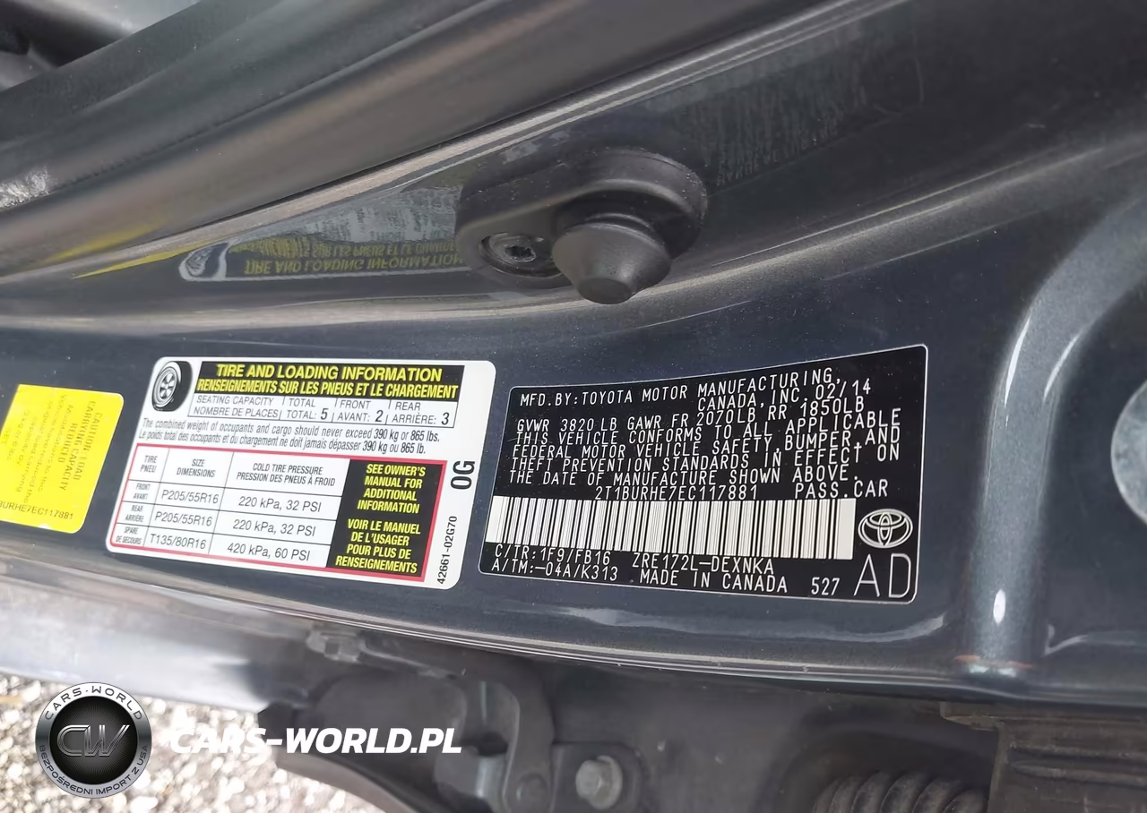 2014 Toyota Corolla Le VIN:2T1BURHE7EC117881 - 9