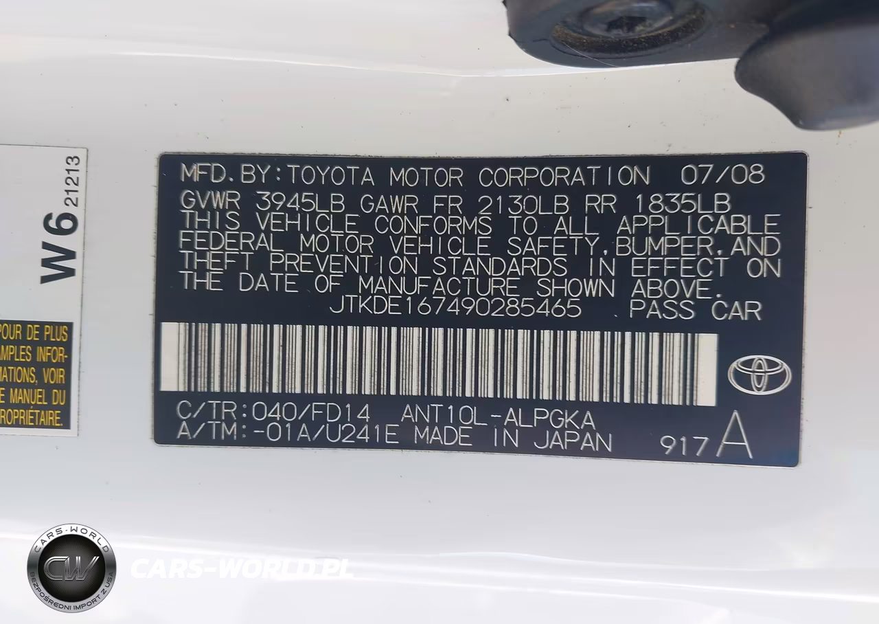 2009 Scion Tc VIN:JTKDE167490285465 - 9