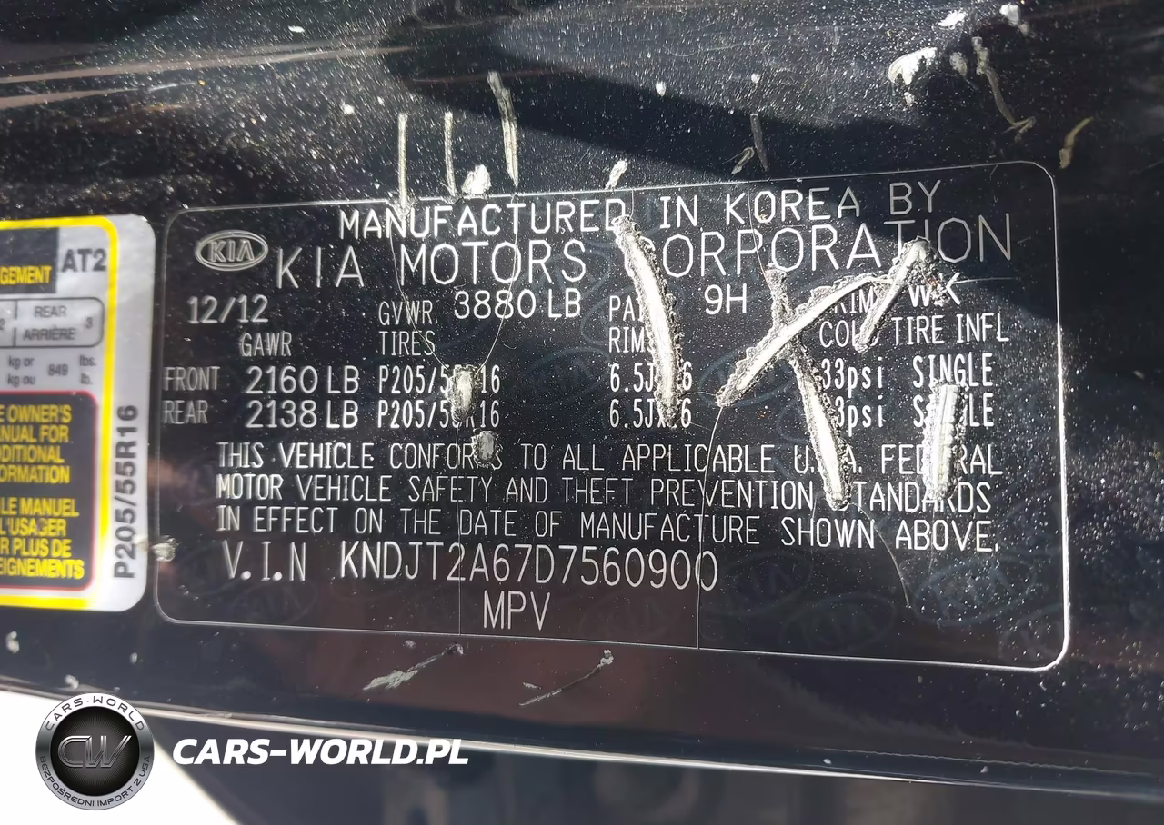 2013 Kia Soul + VIN:KNDJT2A67D7560900 - 9