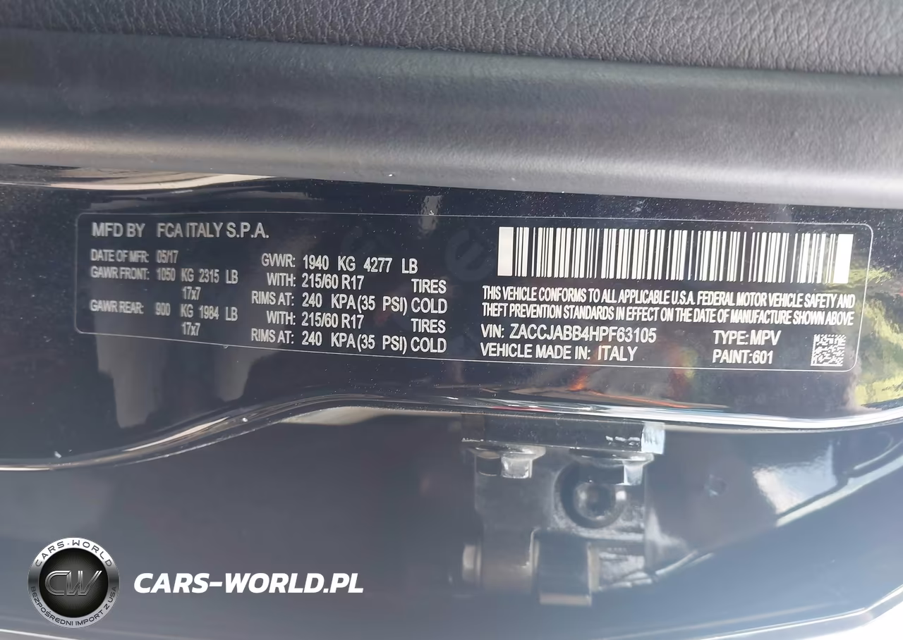 2017 Jeep Renegade Latitude VIN:ZACCJABB4HPF63105 - 9