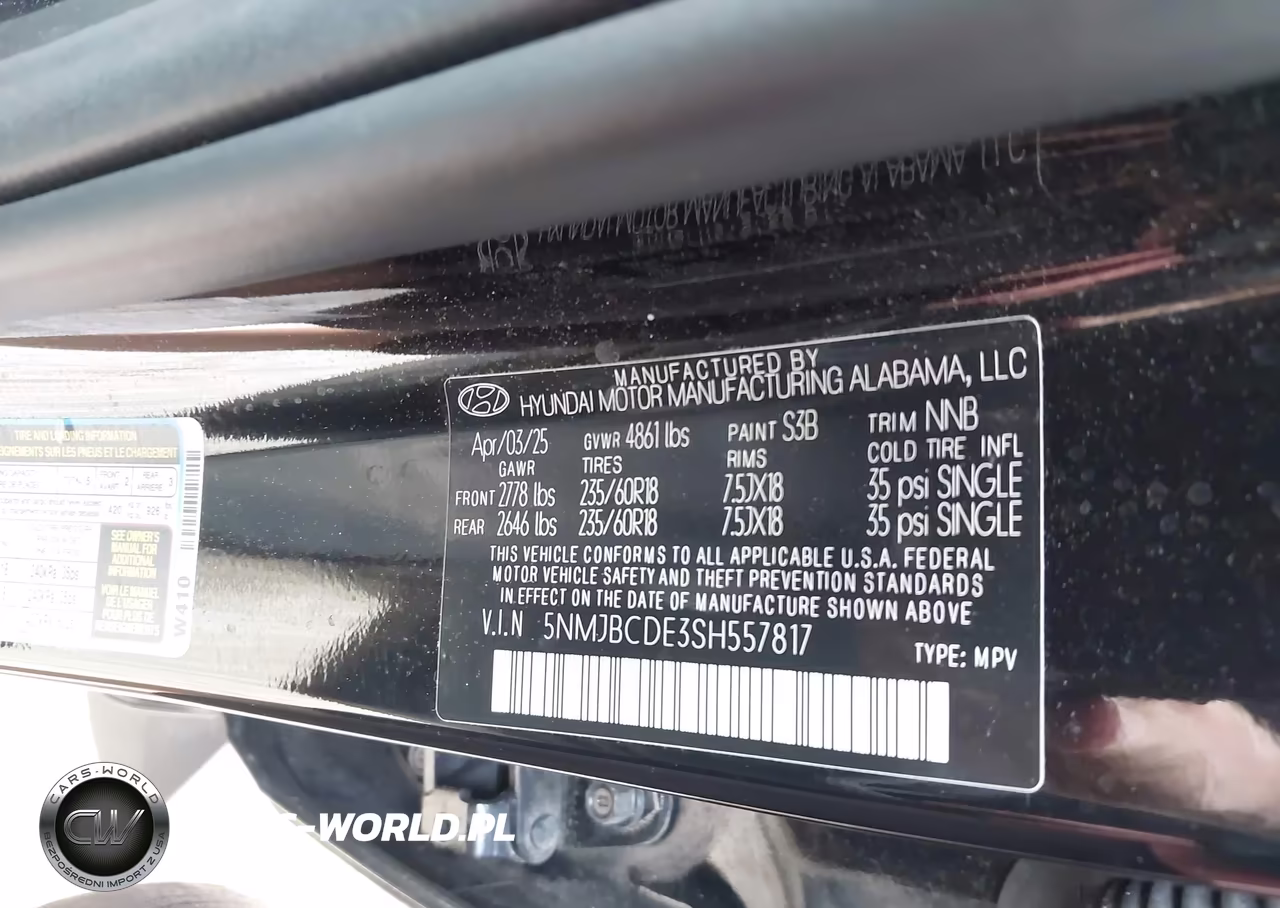 2025 Hyundai Tucson Sel VIN:5NMJBCDE3SH557817 - 9