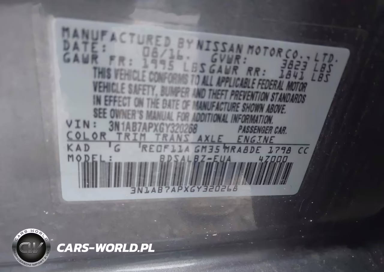 2016 Nissan Sentra S VIN:3N1AB7APXGY320268 - 9