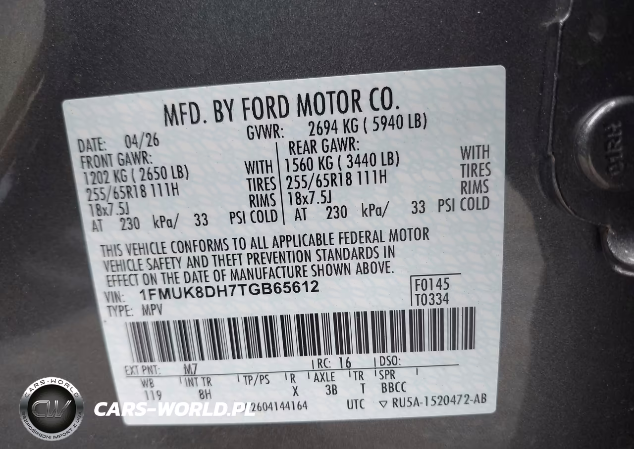 2026 Ford Explorer Active VIN:1FMUK8DH7TGB65612 - 9