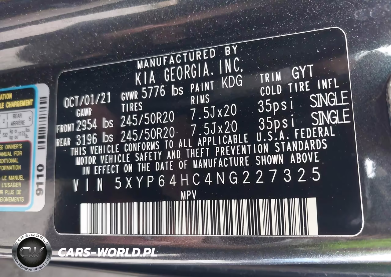 2022 Kia Telluride S VIN:5XYP64HC4NG227325 - 9