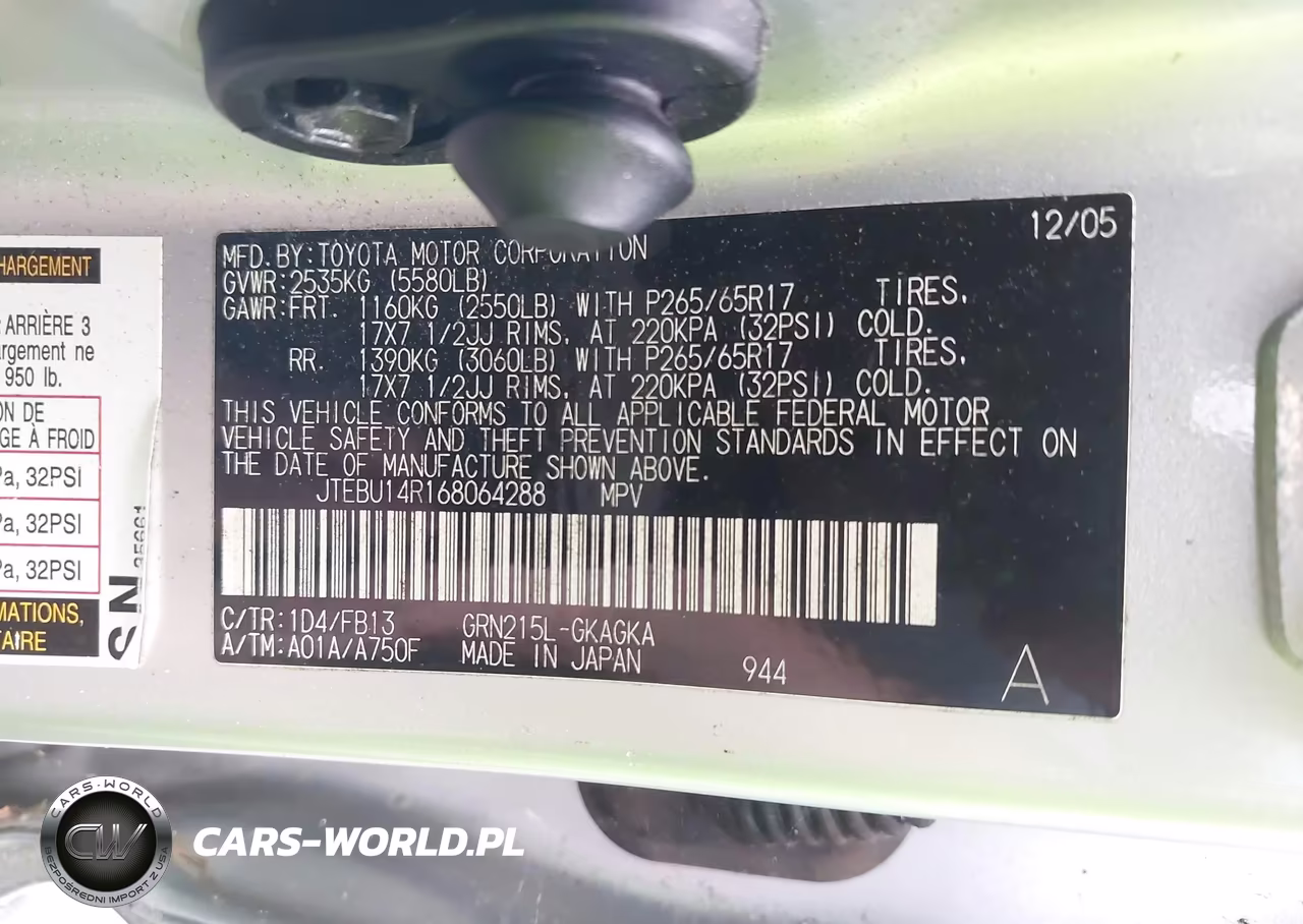 2006 Toyota 4Runner Sr5 Sport V6 VIN:JTEBU14R168064288 - 9