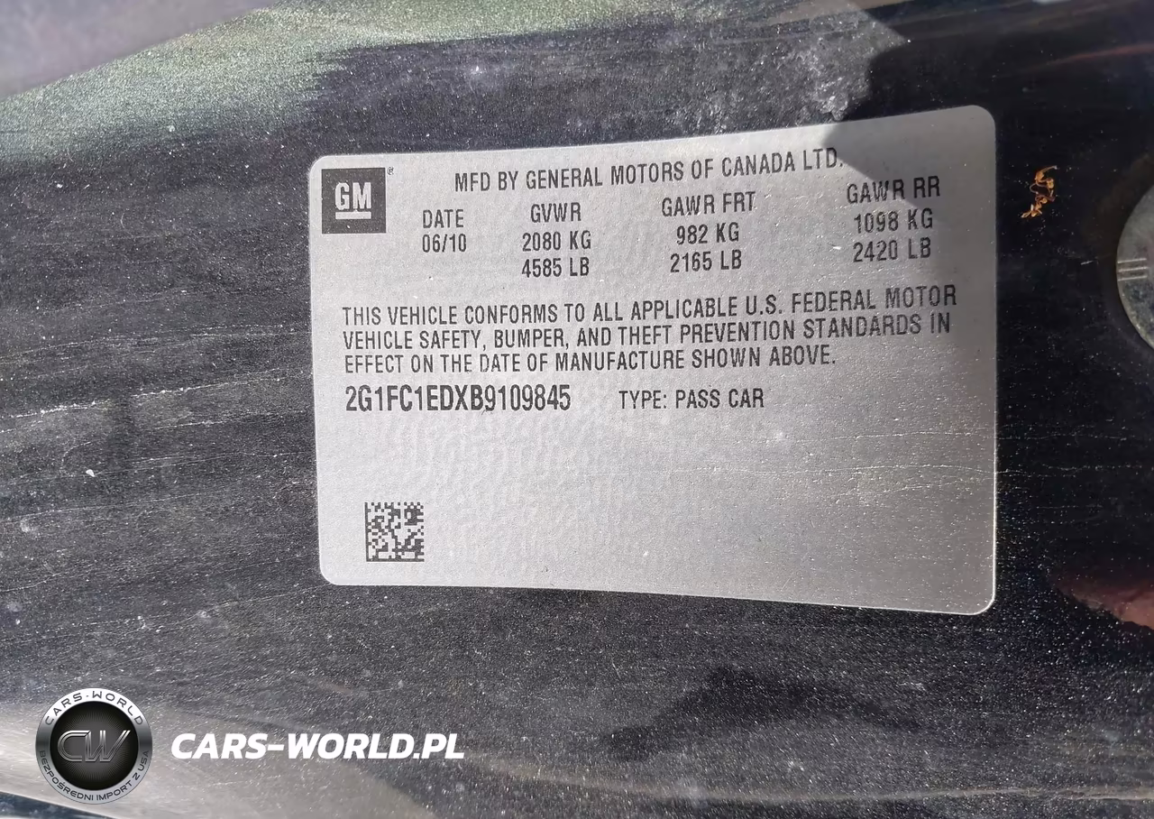 2011 Chevrolet Camaro 2Lt VIN:2G1FC1EDXB9109845 - 9