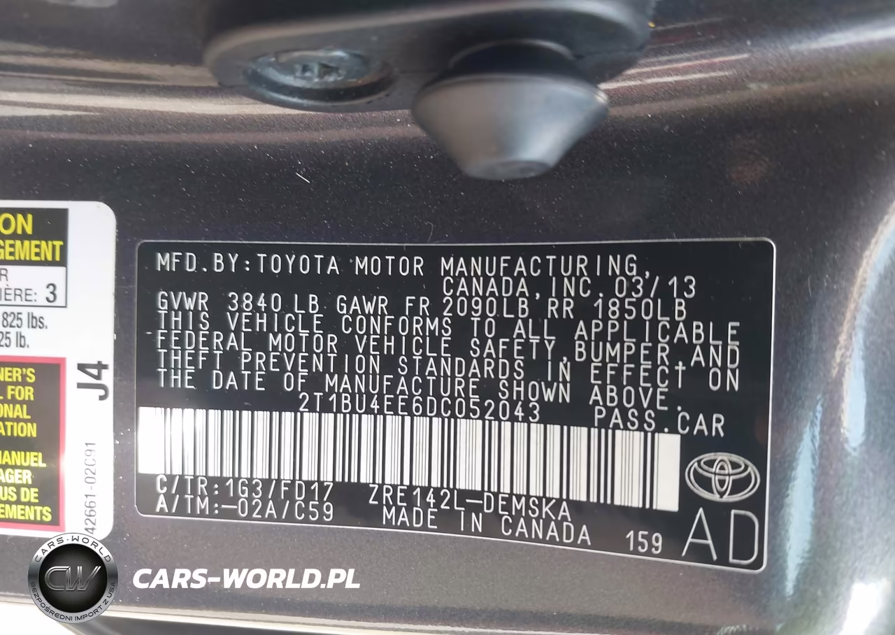 2013 Toyota Corolla S VIN:2T1BU4EE6DC052043 - 9