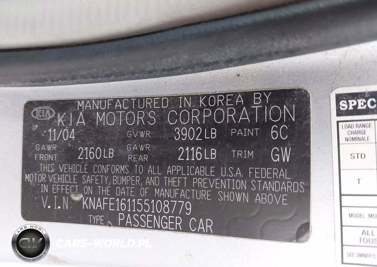 2005 Kia Spectra5 VIN:KNAFE161155108779 - 9