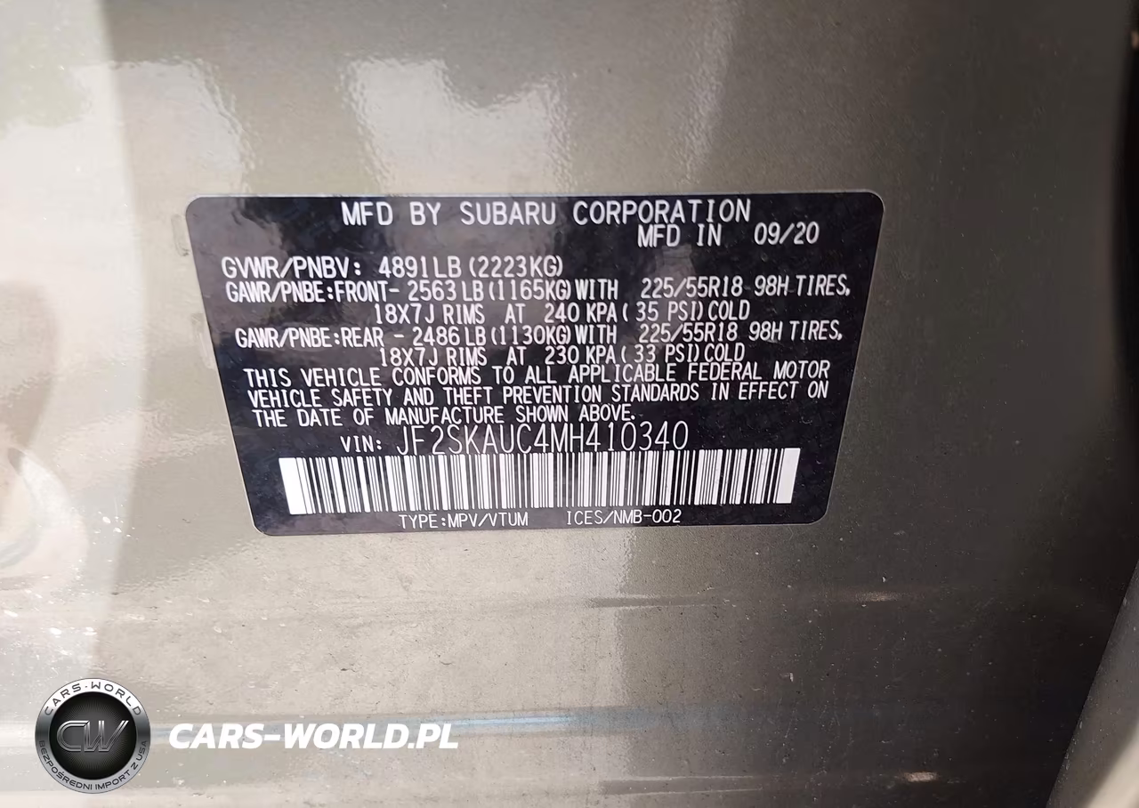 2021 Subaru Forester Limited VIN:JF2SKAUC4MH410340 - 9