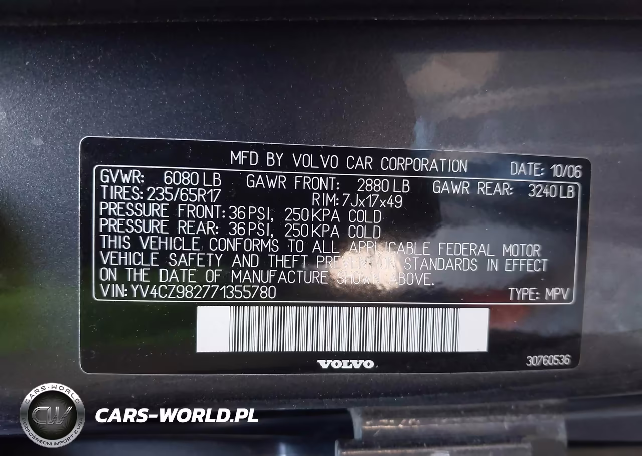 2007 Volvo Xc90 3.2 VIN:YV4CZ982771355780 - 9