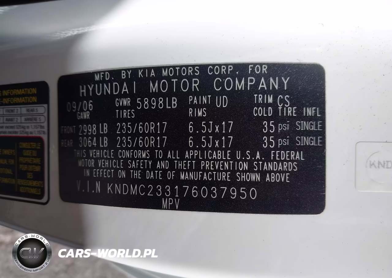 2007 Hyundai Entourage Gls-Limited-Se VIN:KNDMC233176037950 - 9