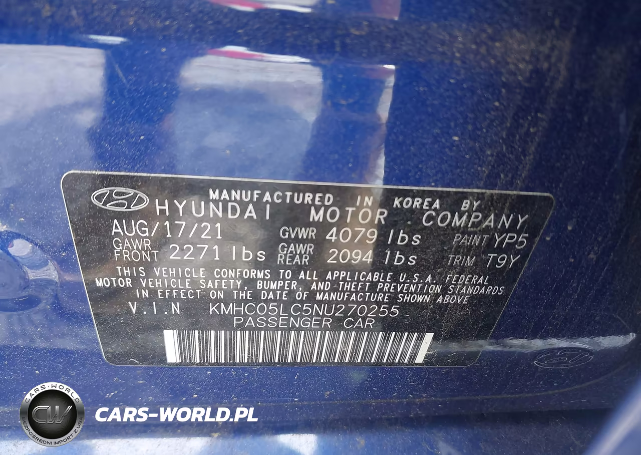 2022 Hyundai Ioniq Hybrid Limited VIN:KMHC05LC5NU270255 - 9