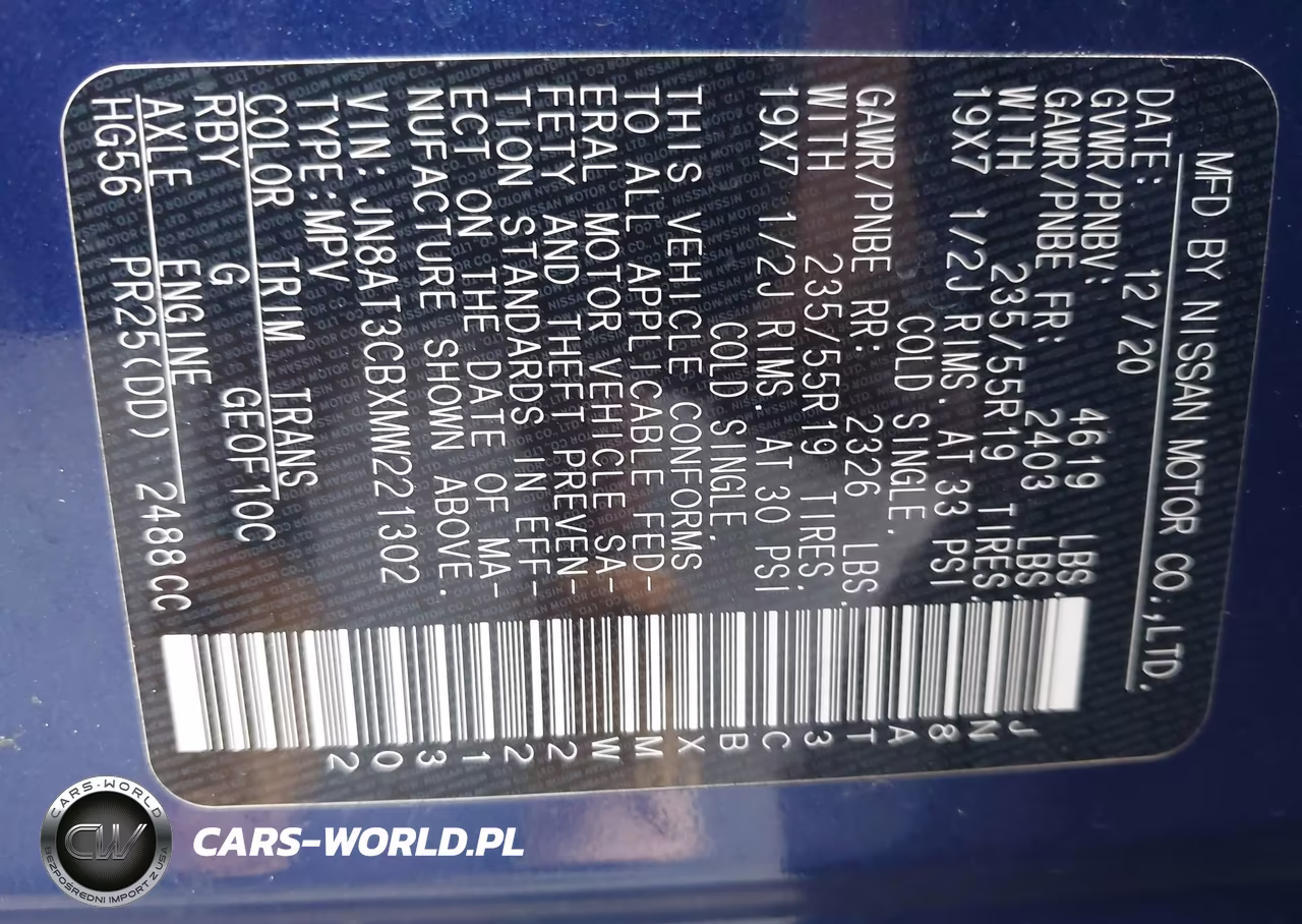 2021 Nissan Rogue Sl Intelligent Awd VIN:JN8AT3CBXMW221302 - 9