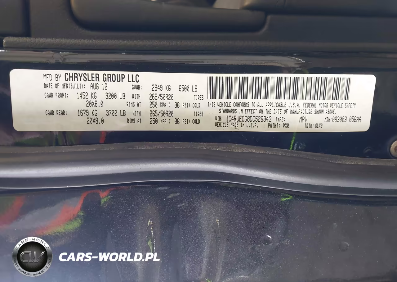 2013 Jeep Grand Cherokee Overland VIN:1C4RJECG8DC526343 - 9