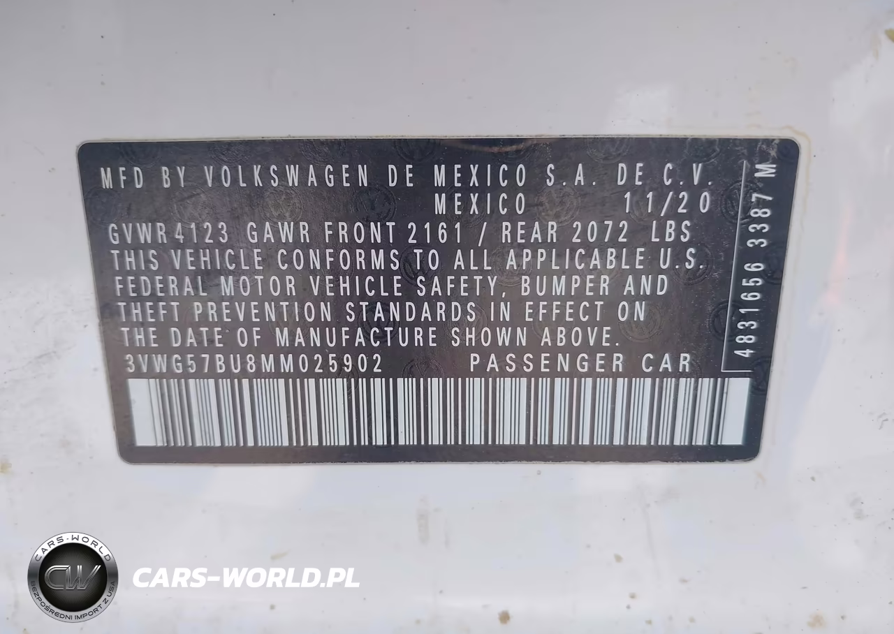 2021 Volkswagen Jetta 1.4T Sel Premium VIN:3VWG57BU8MM025902 - 9