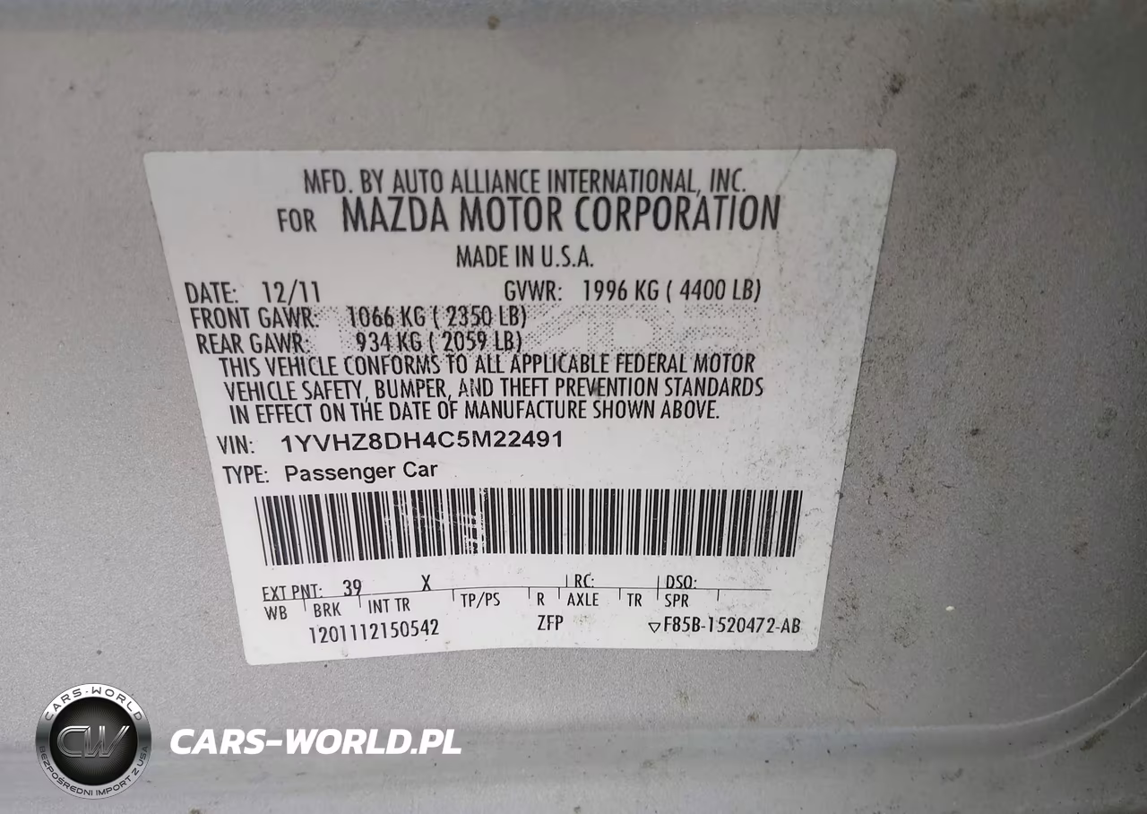 2012 Mazda Mazda6 VIN:1YVHZ8DH4C5M22491 - 9