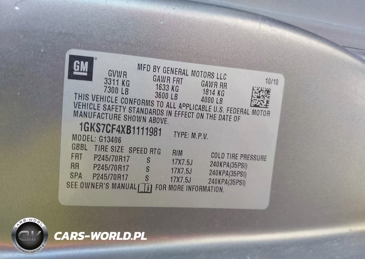 2011 GMC Savana 1500 Lt VIN:1GKS7CF4XB1111981 - 9